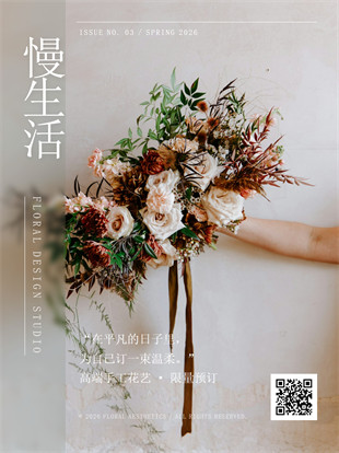 花店花束订制广告图模板